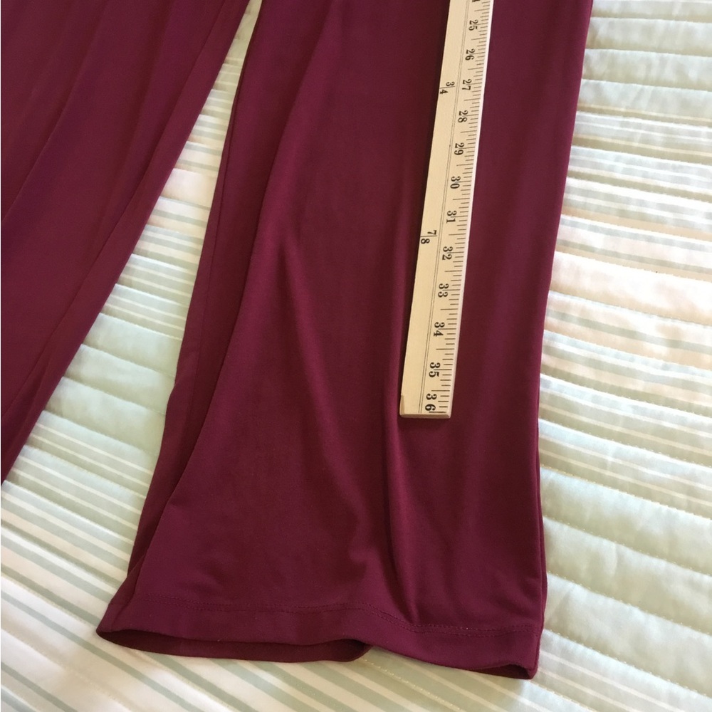 ALFANI MAROON SLACKS 1X Tall woman’s Polyester spandex stretchy. Pull on style - Picture 6 of 6